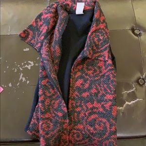 Red and Black Shawl/Vest